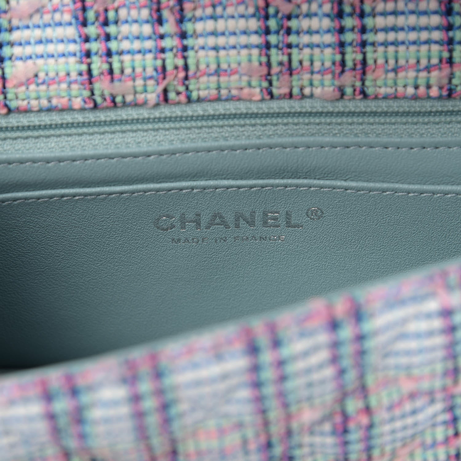 Chanel Quilted Mini Rectangular Flap Blue White 8 of 10