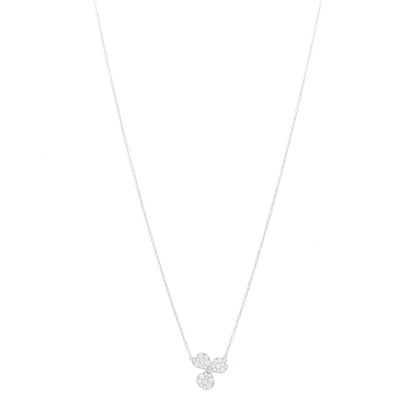 Tiffany Platinum Diamond Paper Flowers Pave Pendant Necklace 1 of 4