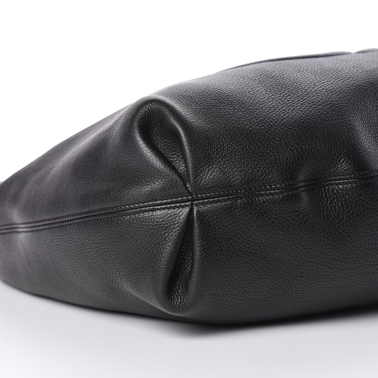 Pebbled Calfskin Soho Hobo Black