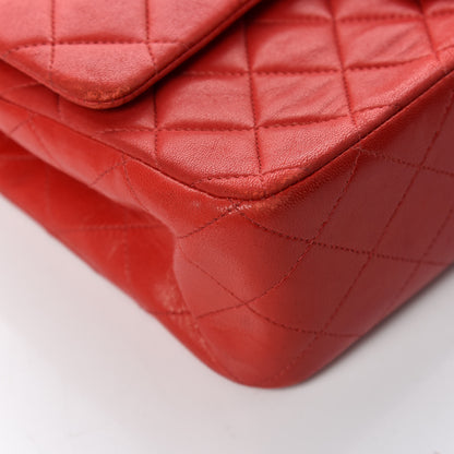 Chanel Lambskin Quilted Medium Double Flap Red 21 of 28