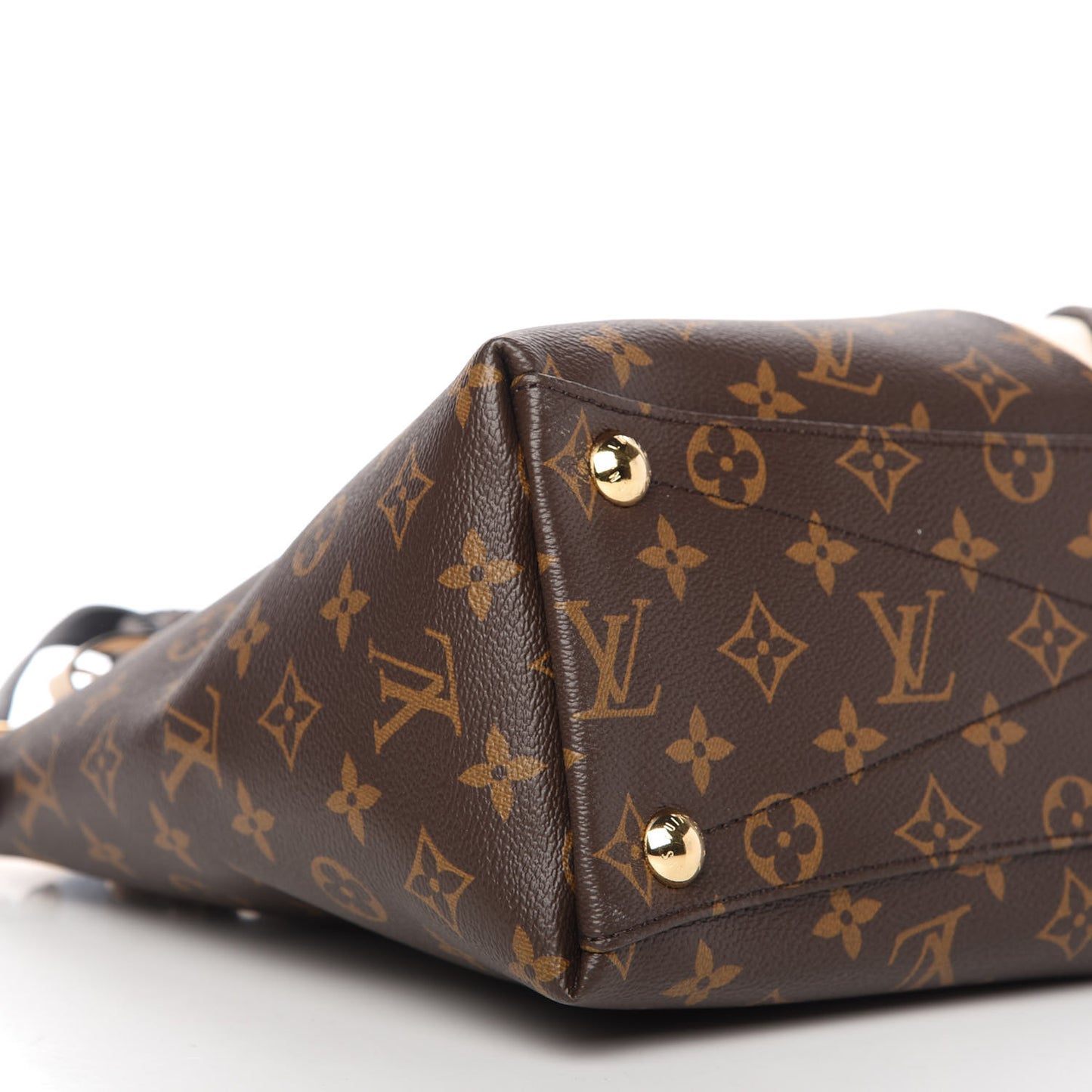 Monogram Braided V Tote MM Creme