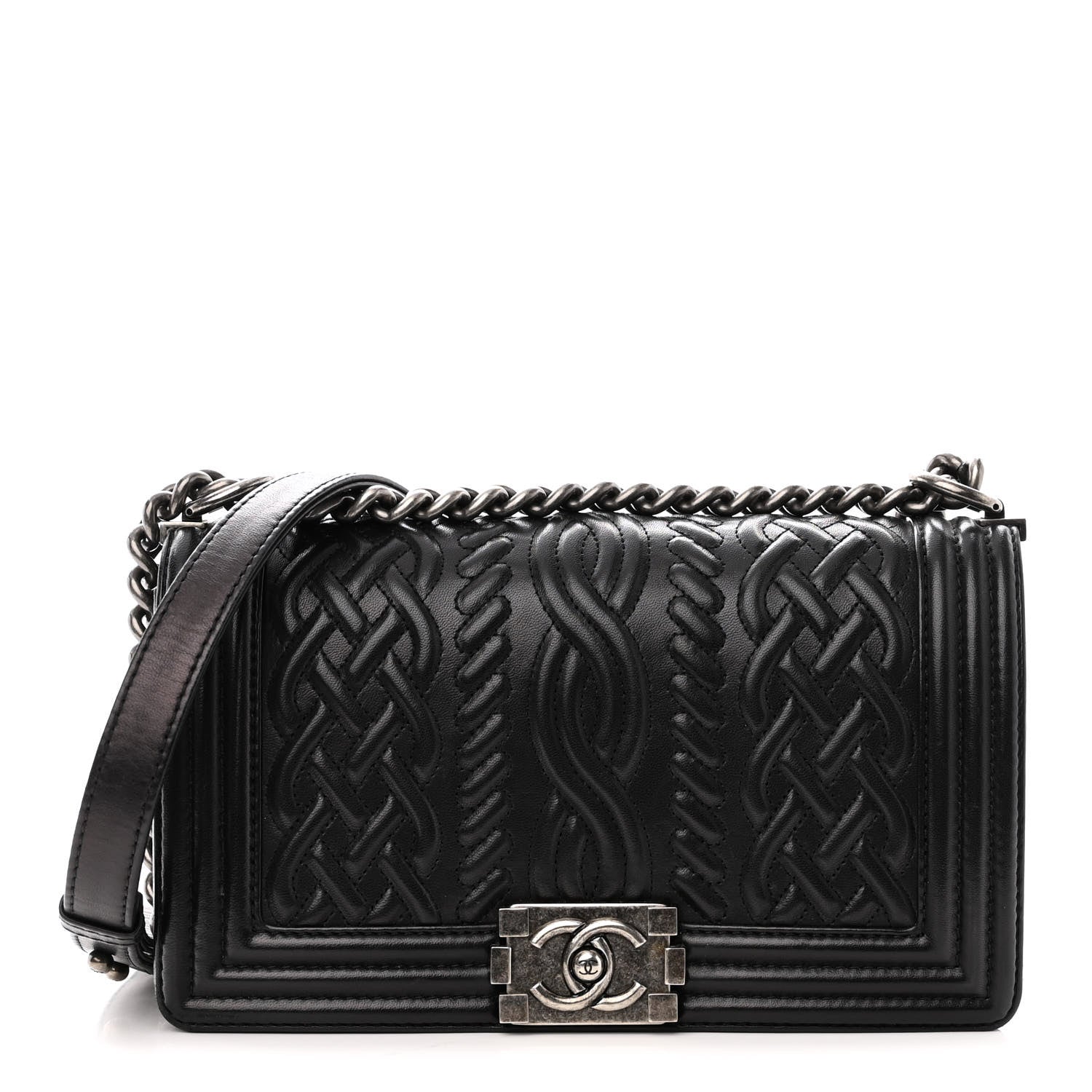 Chanel Lambskin Medium Celtic Boy Flap Black 1 of 15