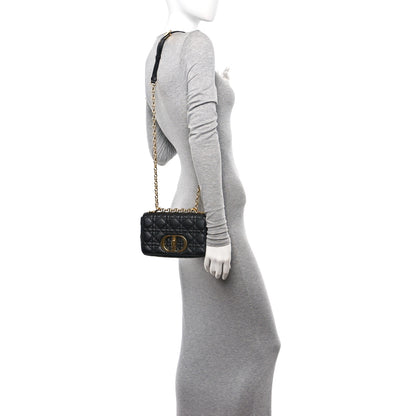 Christian Dior Calfskin Cannage Small Caro Bag Black 2 of 13
