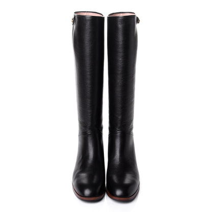 Gucci Calfskin Piuma Lux Energy High Boots 39.5 Black 5 of 11