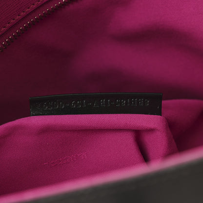 Fendi Vitello Elite Cuoio Monster Buggies Medium Roll Tote Carbone Black Multicolor Magenta 8 of 11