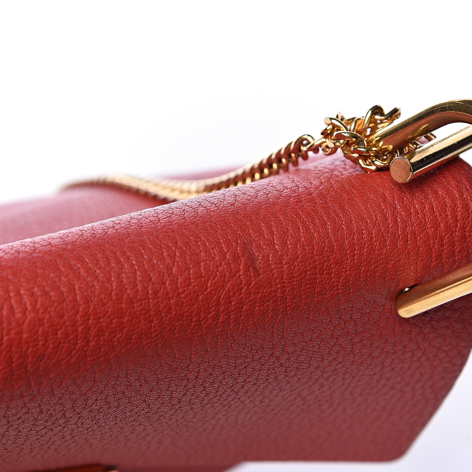 Chloe Grained Lambskin Drew Shoulder Bag Plaid Red 17 of 18