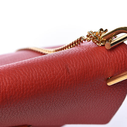 Chloe Grained Lambskin Drew Shoulder Bag Plaid Red 17 of 18