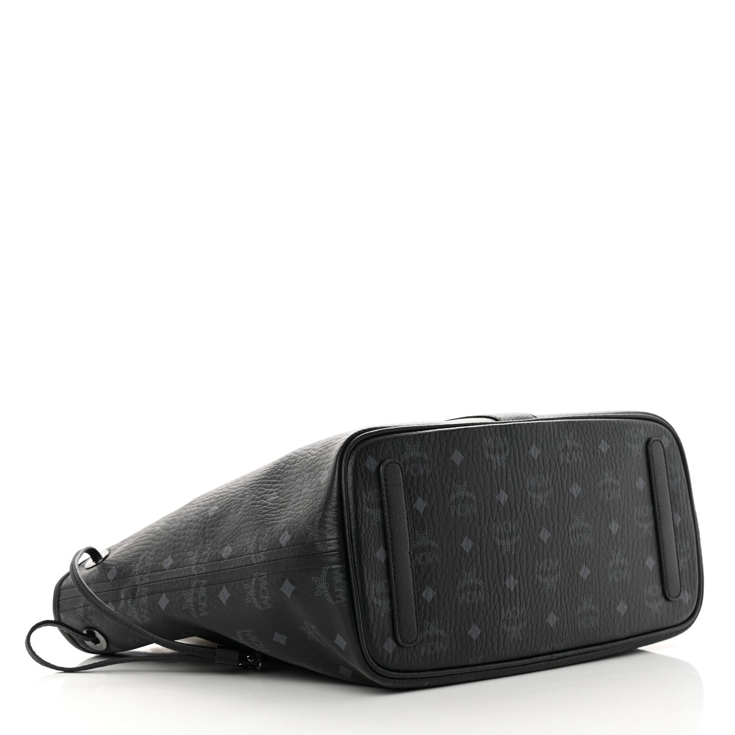 MCM Grained Calfskin Visetos Medium Liz Reversible Shopper Tote Black 6 of 15