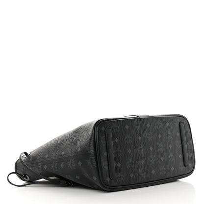 MCM Grained Calfskin Visetos Medium Liz Reversible Shopper Tote Black 6 of 15