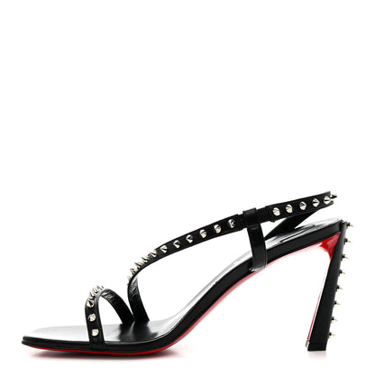 Christian Louboutin Nappa Rosa Condorapik 85 Spike Sandals 38.5 Black 1 of 11