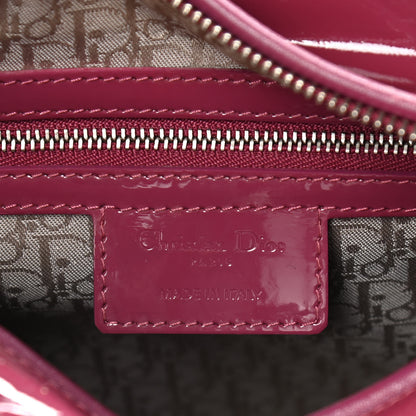 Christian Dior Patent Cannage Medium Lady Dior Dark Pink 6 of 15