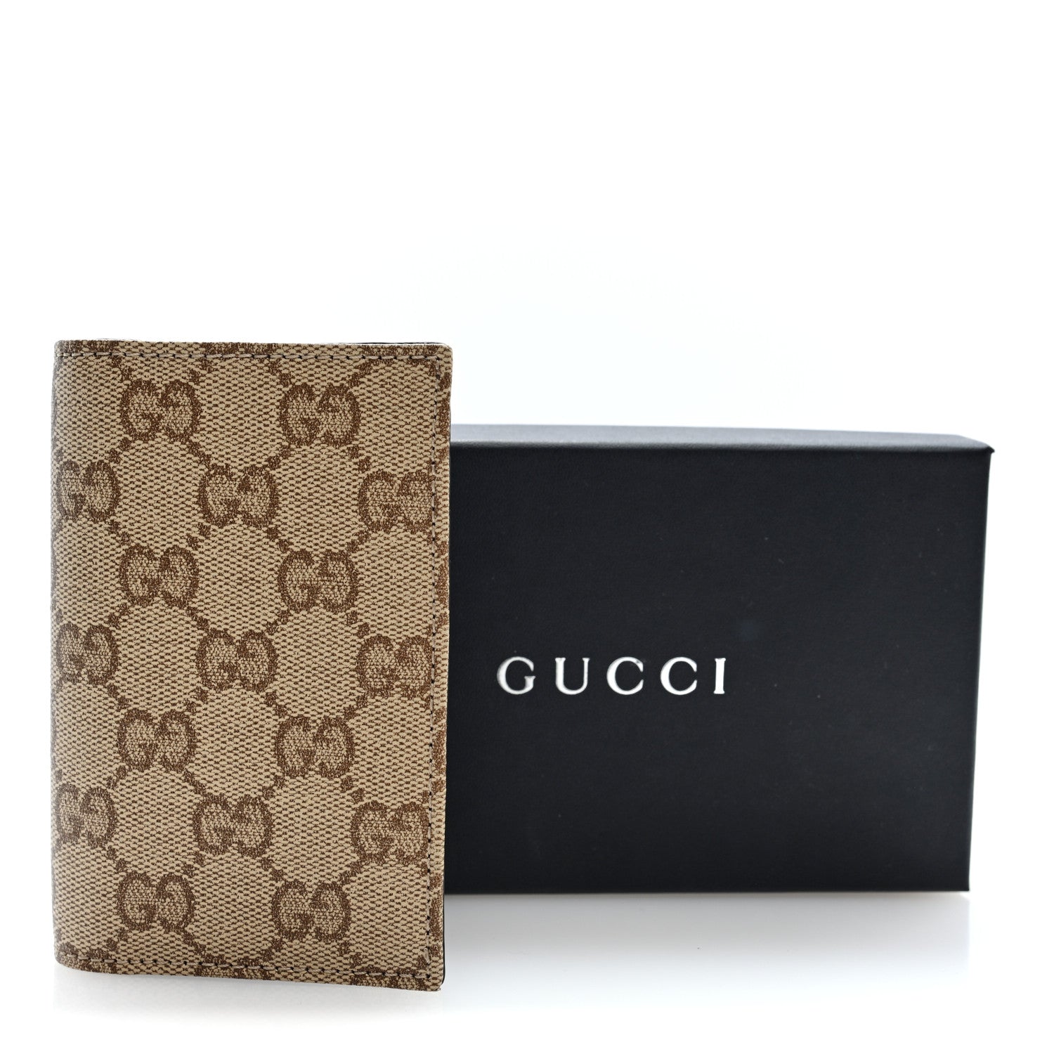 Gucci GG Monogram Essence Classic Card Case Sand Dark Brown 7 of 7