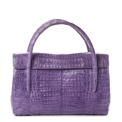 Nancy Gonzalez Crocodile Double Handle Satchel Violet 1 of 7