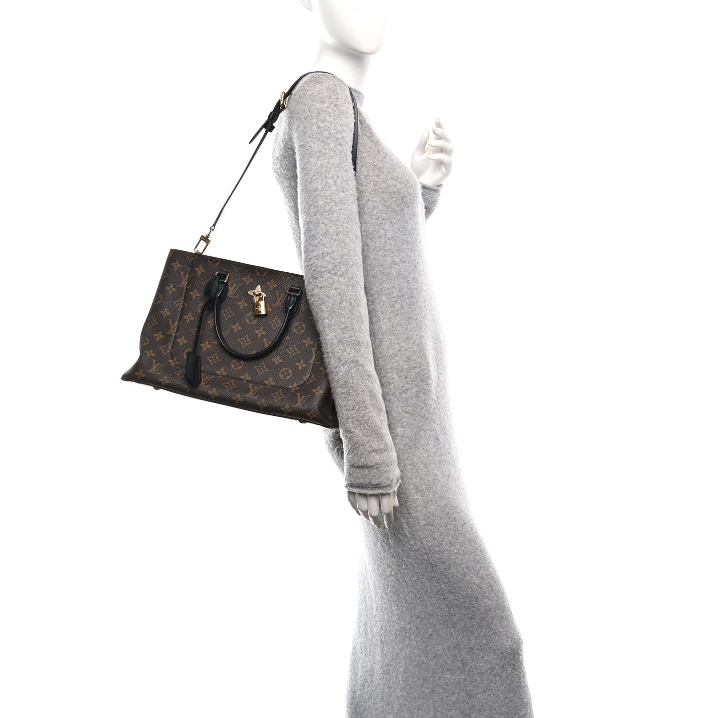 Monogram Flower Tote Black