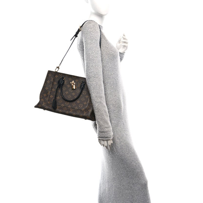 Louis Vuitton Monogram Flower Tote Black 2 of 12