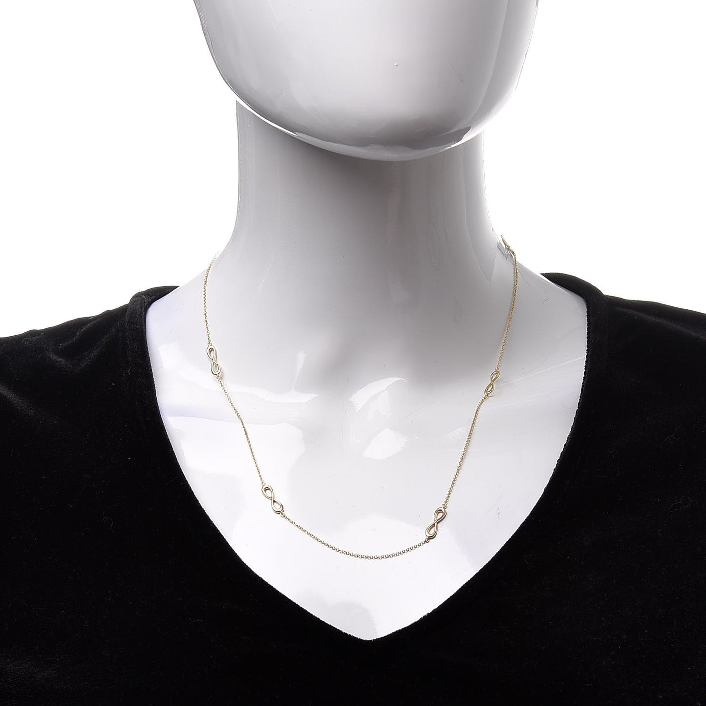 18K Yellow Gold Infinity Endless Necklace
