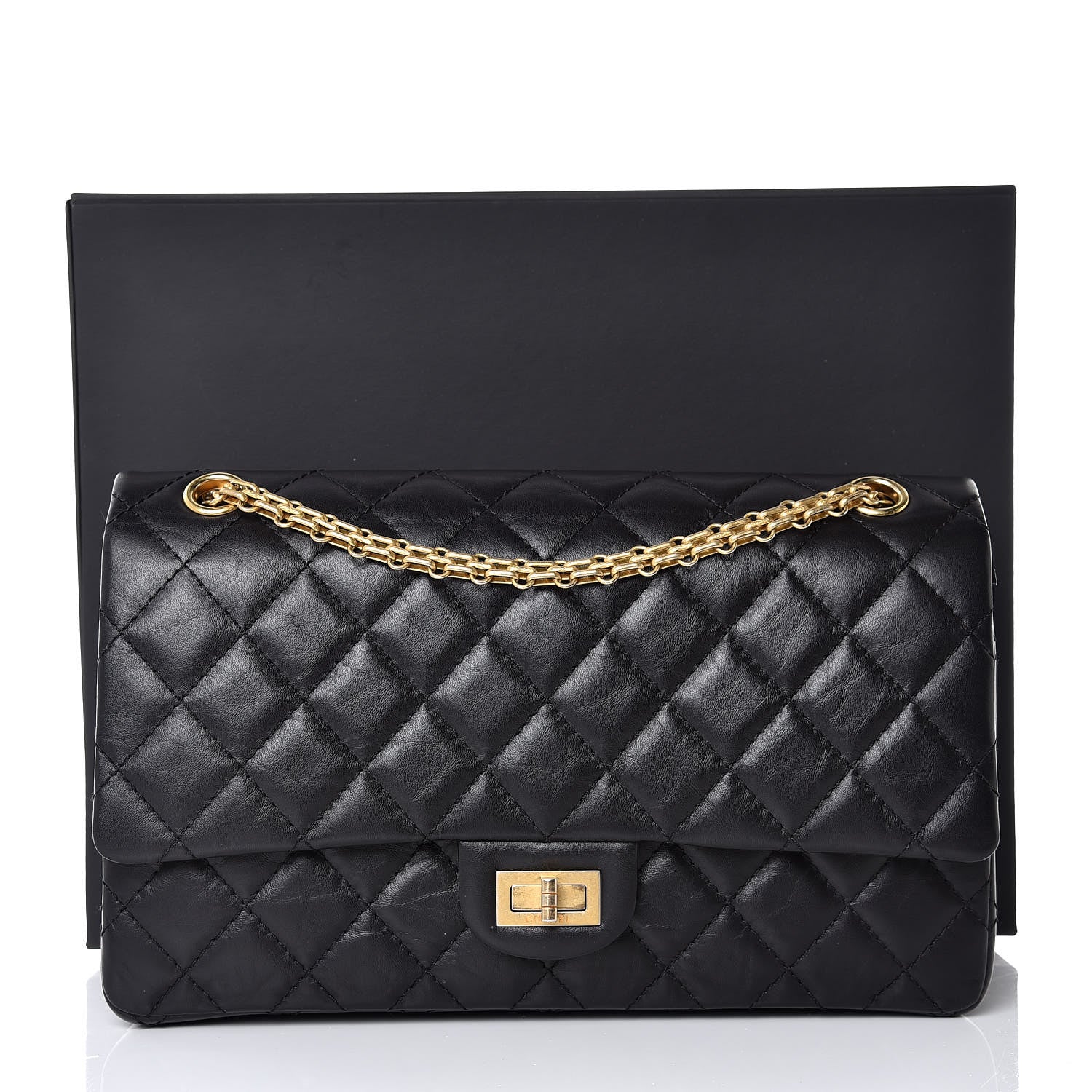 Chanel Aged Calfskin Quilted 2.55 Reissue 226 Flap Black 9 of 9