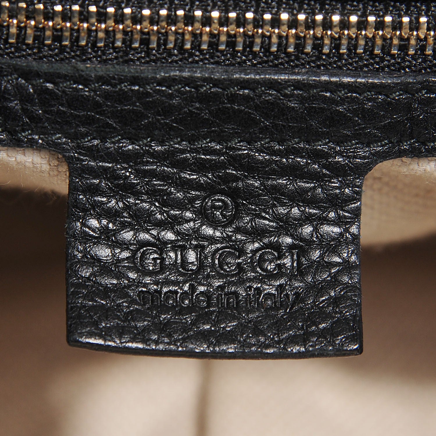 Gucci Pebbled Calfskin Medium Soho Shoulder Bag Black 6 of 7