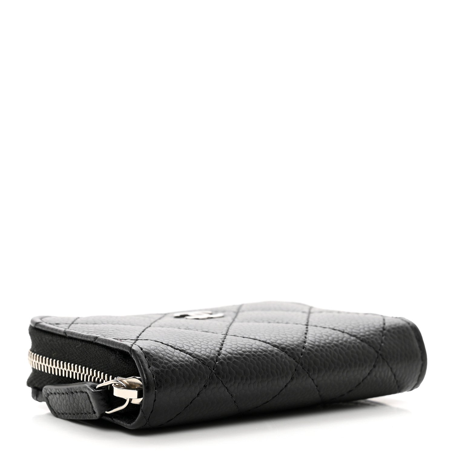 Chanel Caviar Quilted Zip Coin Purse Black 4 of 8