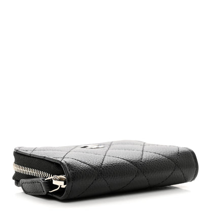 Chanel Caviar Quilted Zip Coin Purse Black 4 of 8