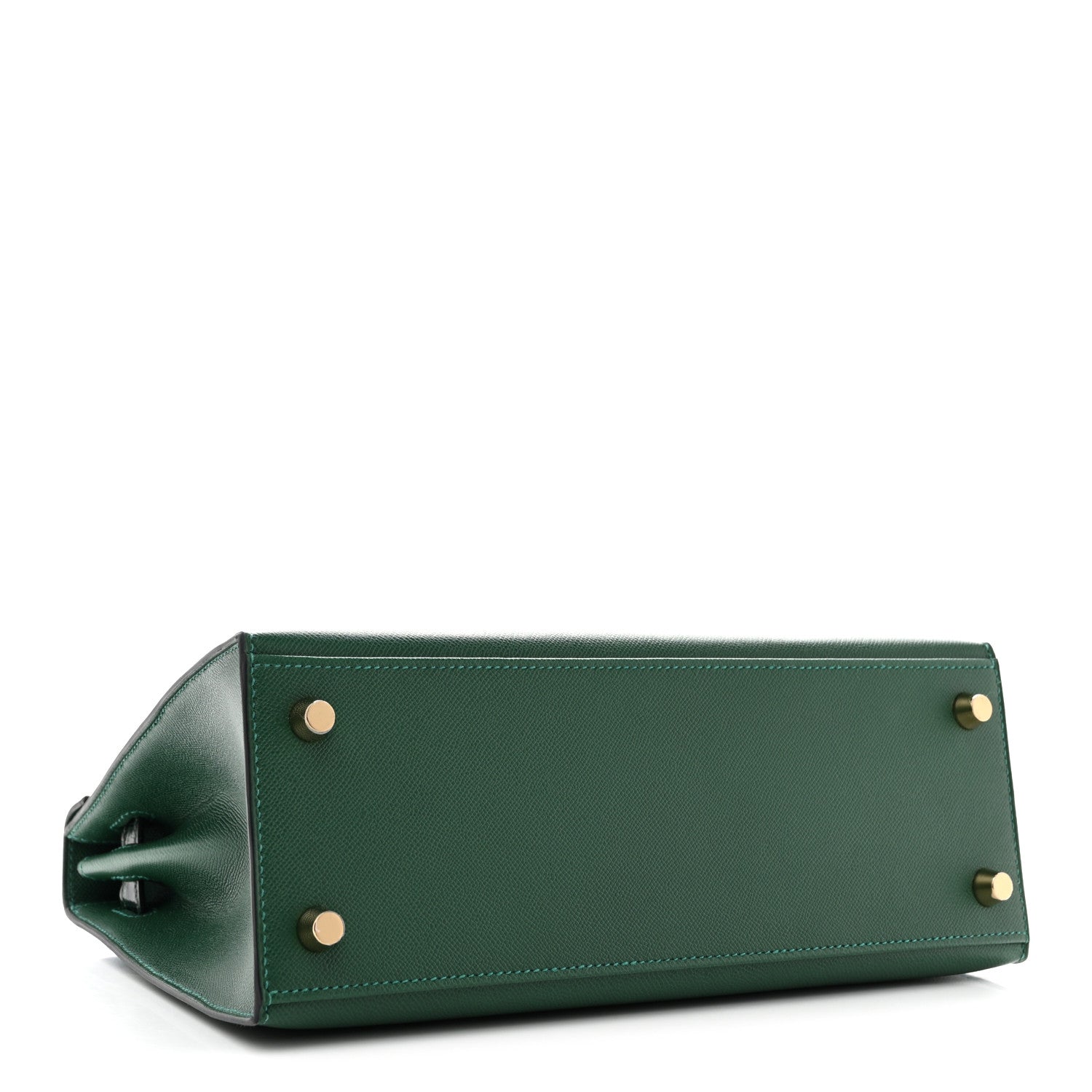 Hermes Madame Calfskin Shiny Alligator Kelly Sellier Touch 25 Vert Moyen 4 of 10