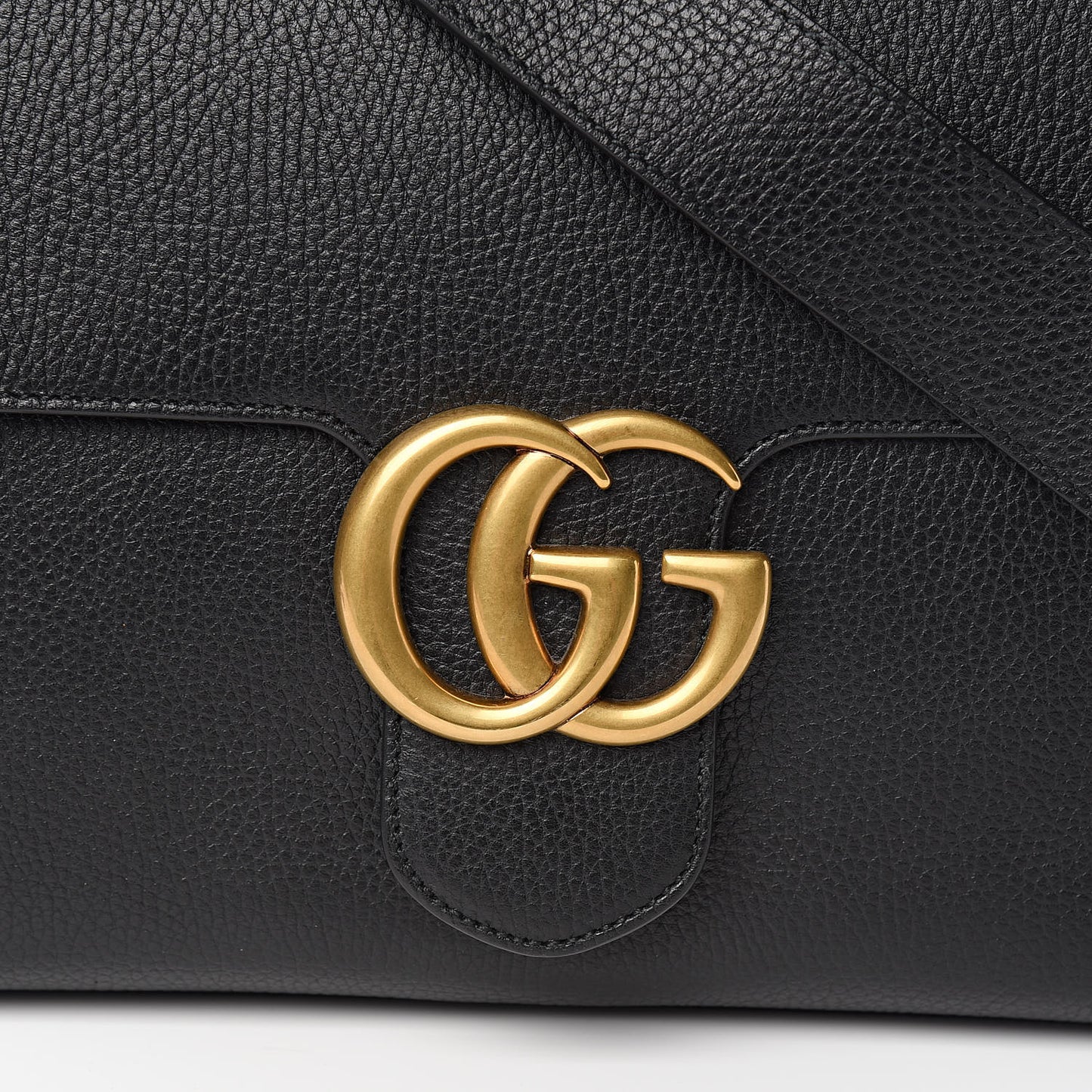 Calfskin GG Marmont Messenger Bag Black