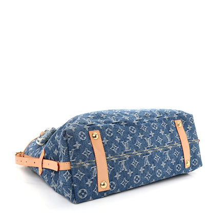 Louis Vuitton Monogram Denim CarryAll MM Blue 5 of 12