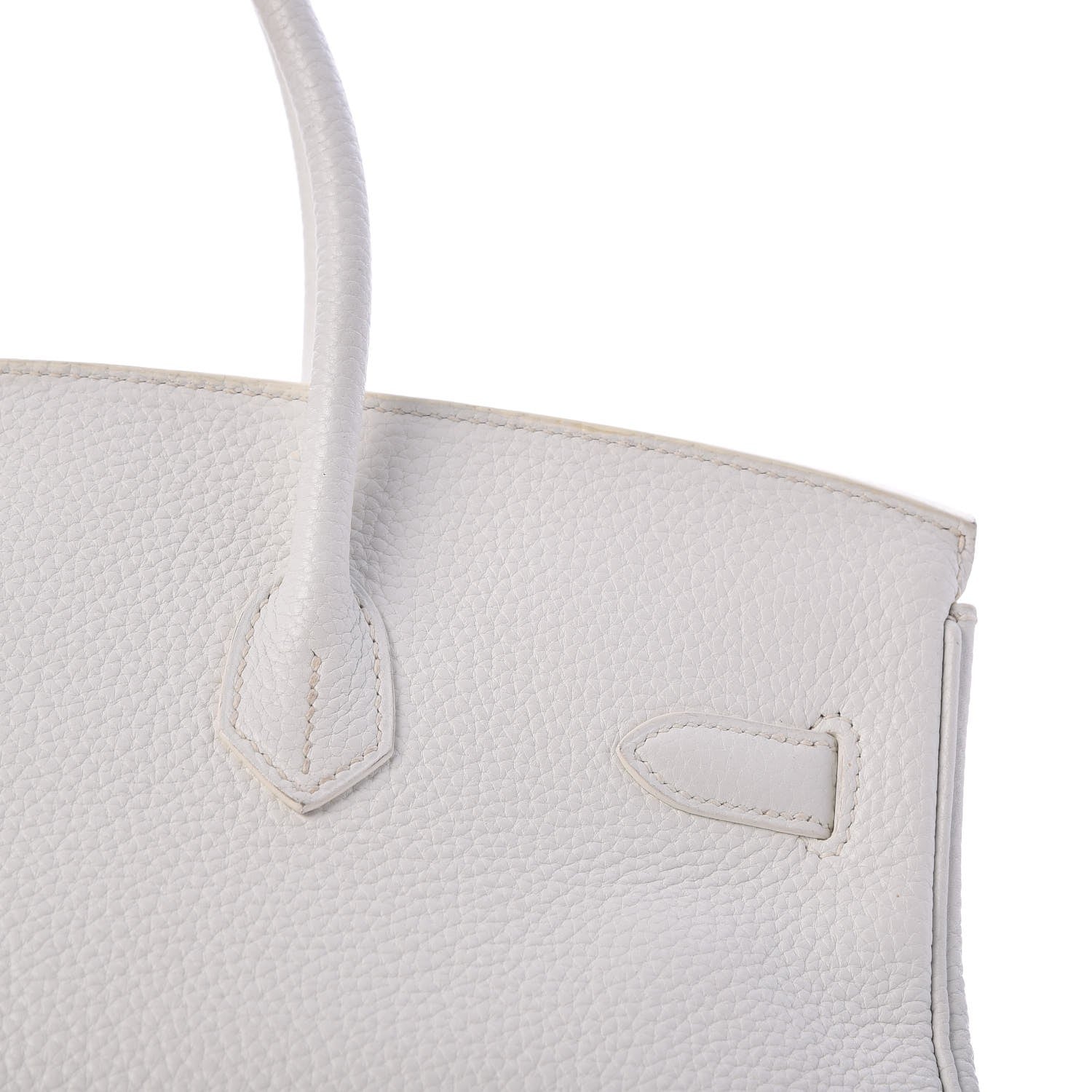 Hermes Taurillon Clemence Birkin 35 White 34 of 45