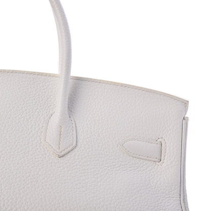 Hermes Taurillon Clemence Birkin 35 White 34 of 45
