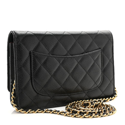 Chanel Caviar Quilted Wallet On Chain WOC Black 3 of 10