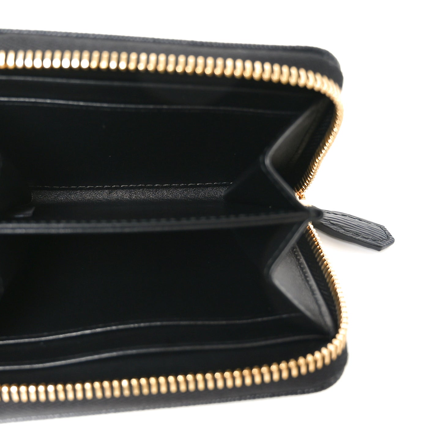 Vitello Move Triangle Logo Zip Coin Purse Black