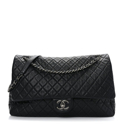 Chanel Calfskin Quilted XXL Travel Flap Bag Black 1 of 10