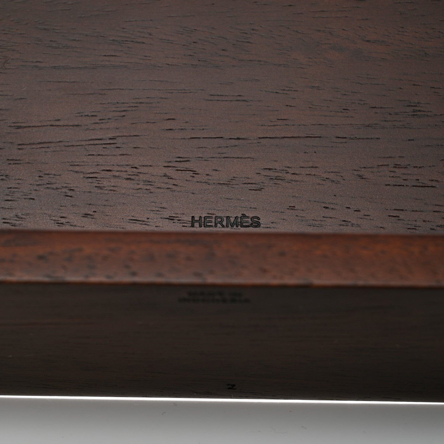 Hermes Mahogany Wood Smooth Taurillon Pleiade Small Picture Frame Ebene 5 of 7