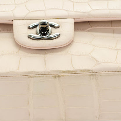 Chanel Matte Alligator Medium Double Flap Light Pink 8 of 9