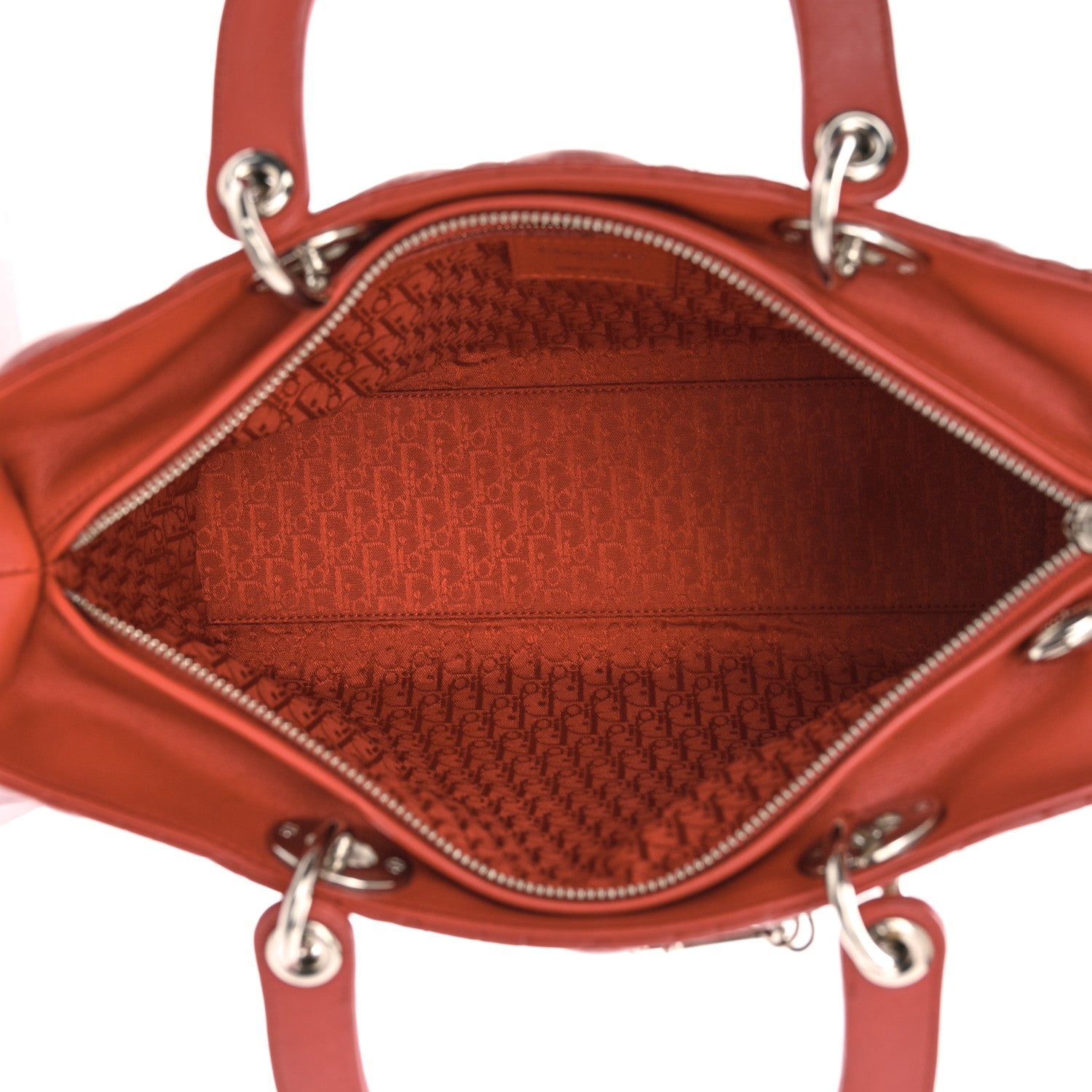 Christian Dior Lambskin Cannage Large Lady Dior Red 5 of 10