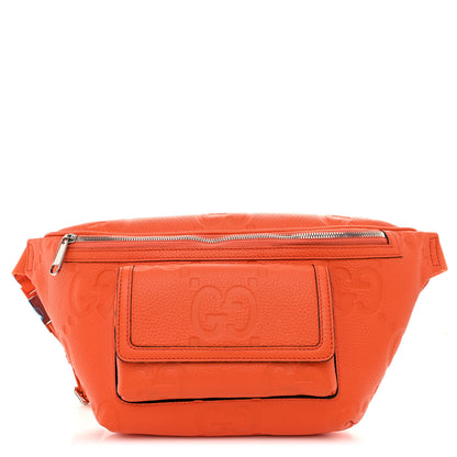 Gucci Piuma Calfskin Jumbo GG Embossed Pocket Belt Bag Good Orange 1 of 9