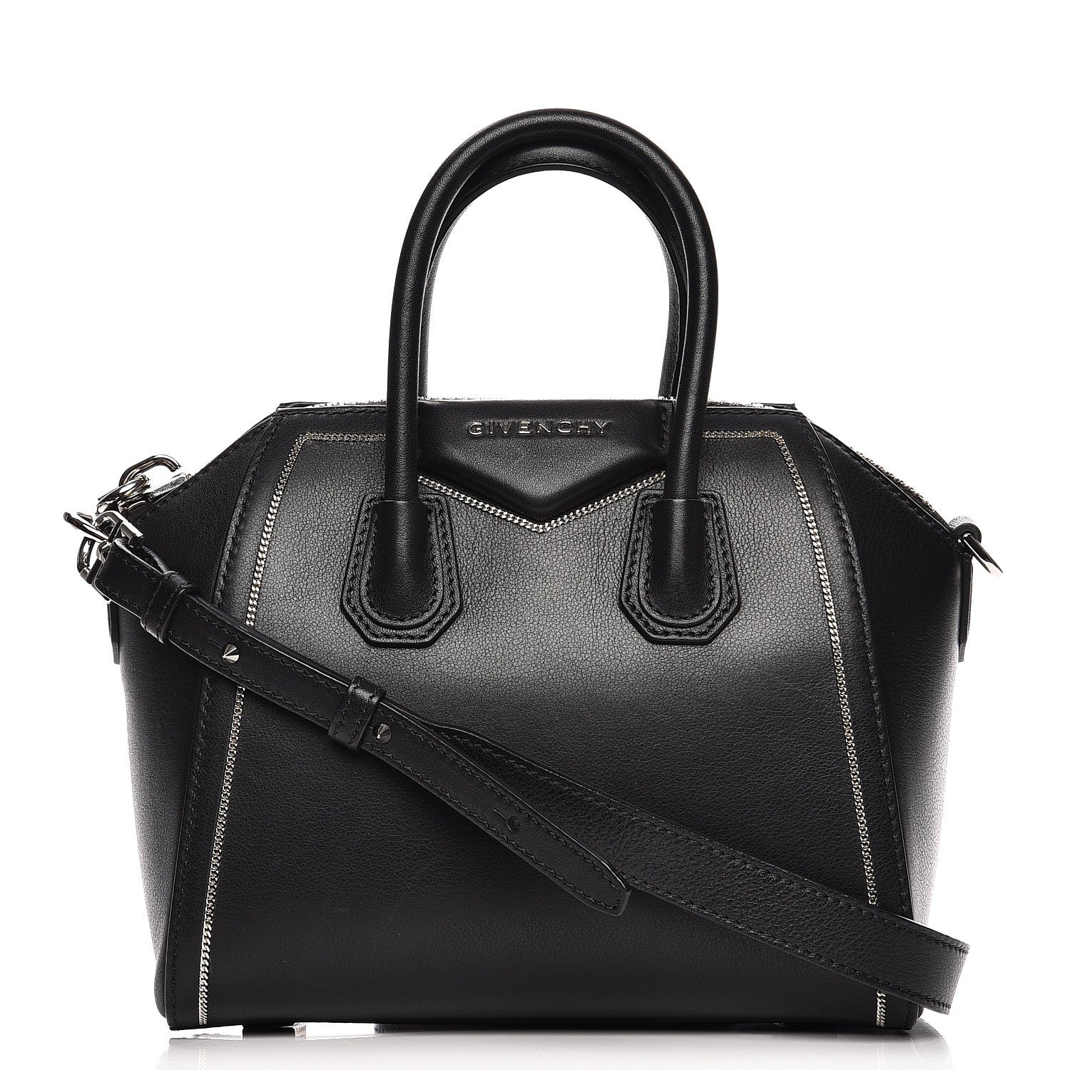 Givenchy Calfskin Chain Detail Mini Antigona Black 1 of 7