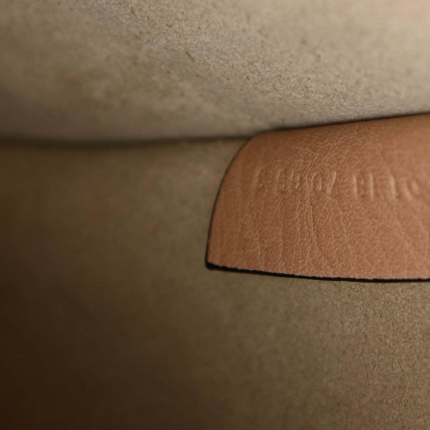 Calfskin Suede Medium Nile Bracelet Bag Biscotti Beige