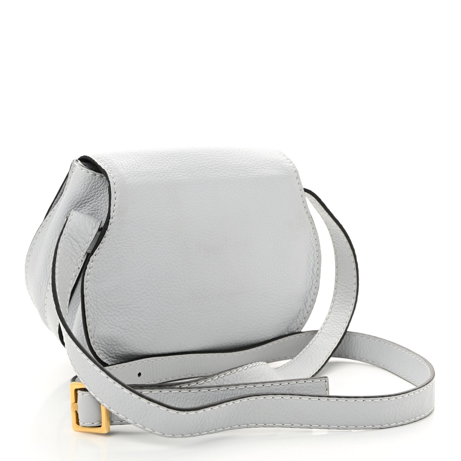Chloe Calfskin Mini Marcie Round Crossbody Bag Faded Blue 3 of 10