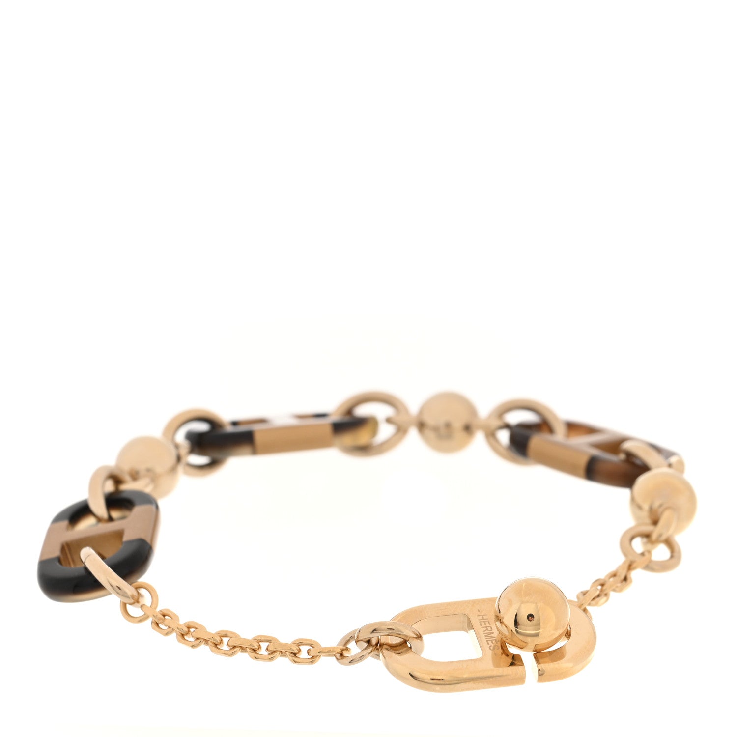 Hermes Lacquered Permabrass Sur Mer Bracelet Gold 3 of 5
