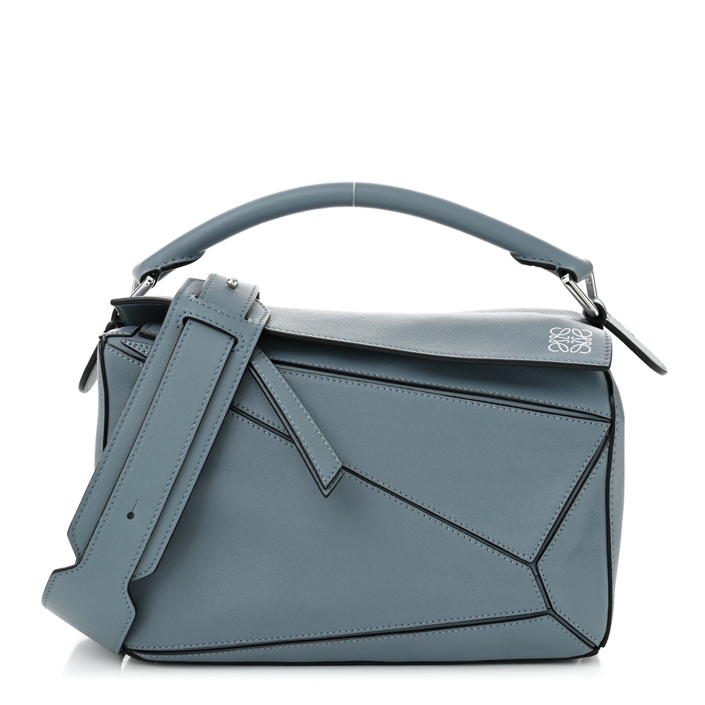 Calfskin Small Puzzle Bag Stone Blue