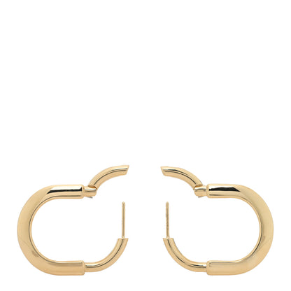 Tiffany 18K Yellow Gold Diamond Medium Lock Earrings 3 of 5