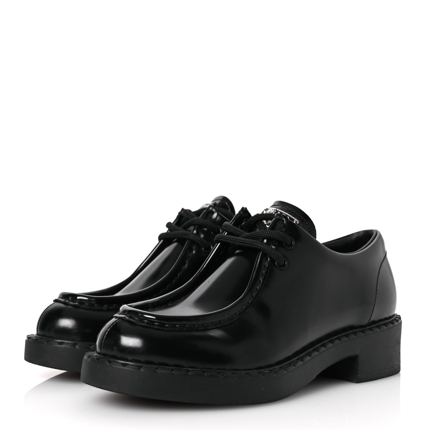 Spazzolato Chocolate Lace Up Loafers 37 Black