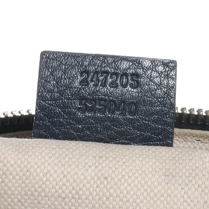 Gucci Calfskin Vintage Web Medium Boston Navy 8 of 8