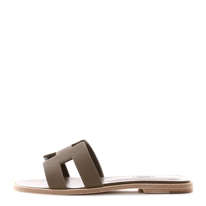 Hermes Epsom Oran Sandals 36 Etoupe 1 of 17