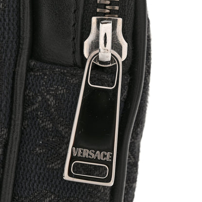 Versace Fabric Jacquard Calfskin Small Barocco Crossbody Bag Black 11 of 11