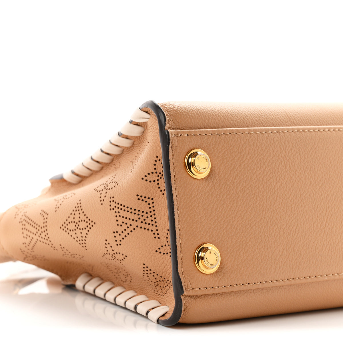 Louis Vuitton Calfskin Mahina Braided On My Side PM Arizona Brown 8 of 9