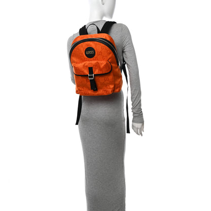 Gucci Econyl Nylon Monogram Off The Grid Backpack Carrot Orange Black 2 of 11