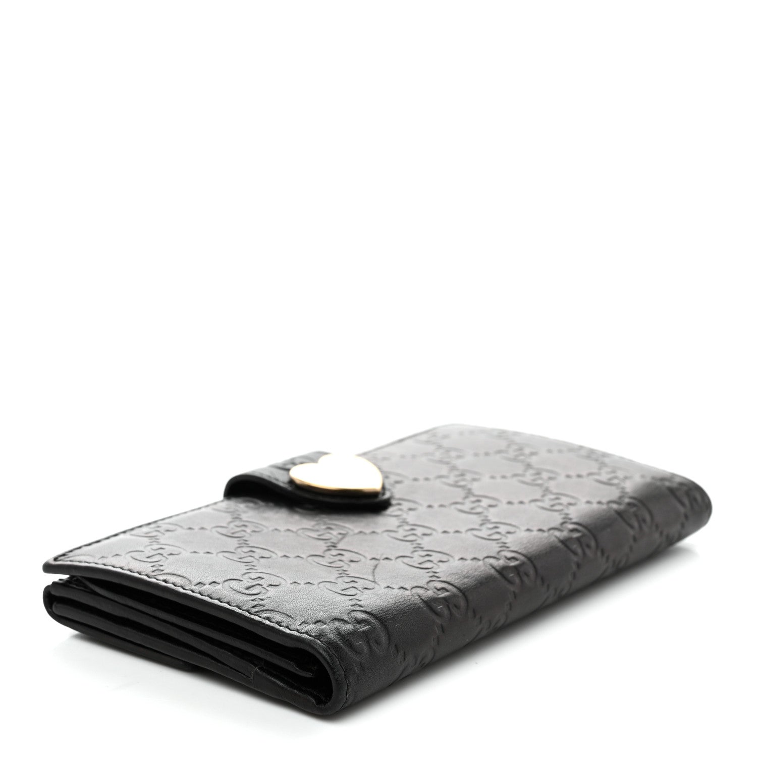 Gucci Guccissima Heart Continental Wallet Black 4 of 7