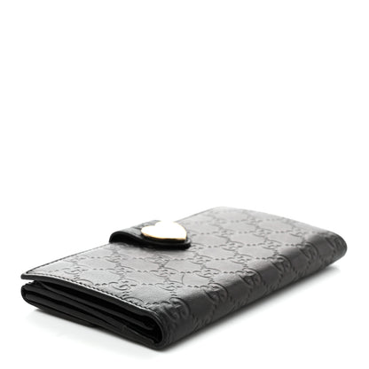 Gucci Guccissima Heart Continental Wallet Black 4 of 7